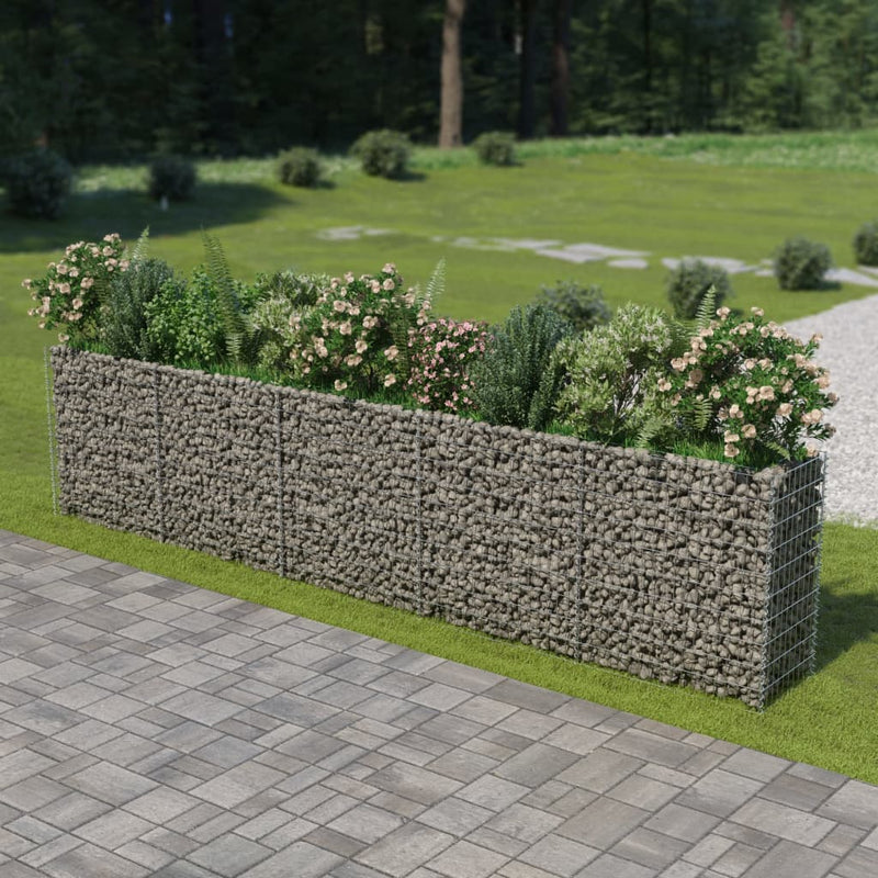 Load image into Gallery viewer, VidaXL Gabion plantenbak verhoogd 450x50x100 cm gegalvaniseerd staal