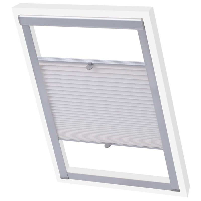 Load image into Gallery viewer, VidaXL Rolgordijn geplooid wit MK04