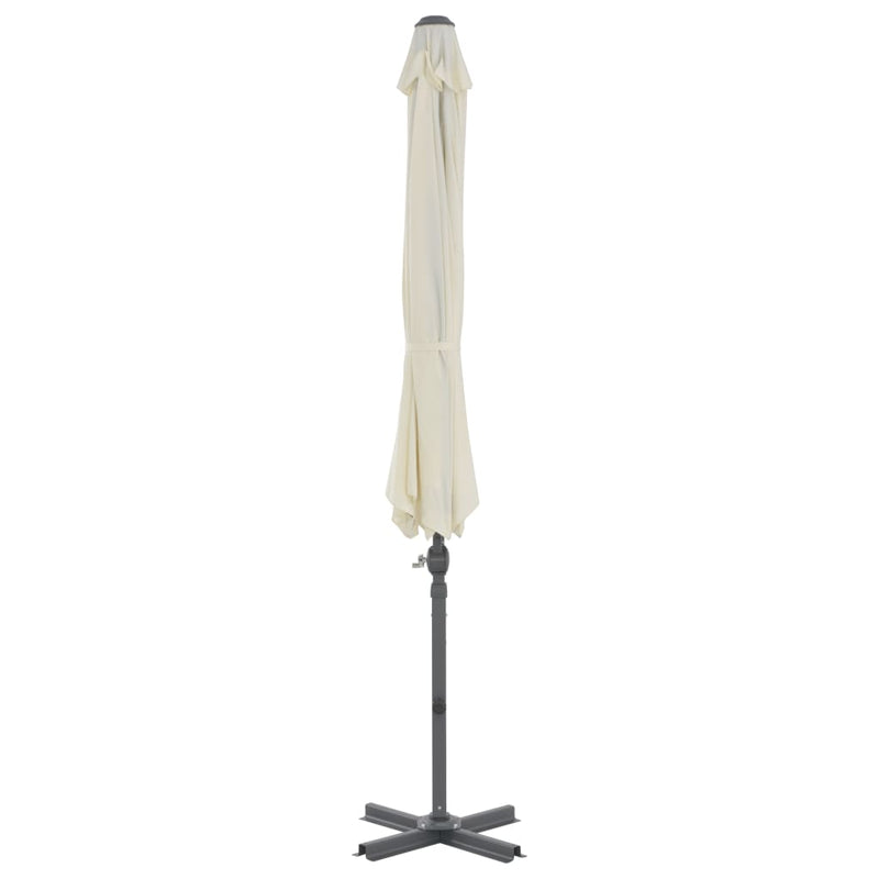 Load image into Gallery viewer, Vidaxl zweefparasol met aluminium paal 300 cm zandkleurig