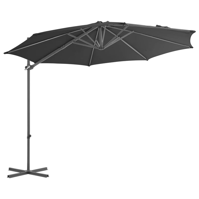 ギャラリービューアに画像をロードする, Vidaxl zweefparasol met stalen paal 300 cm antracietkleurig