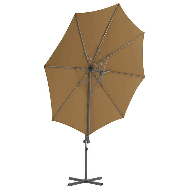 Load image into Gallery viewer, Vidaxl zweefparasol met stalen paal 300 cm taupe