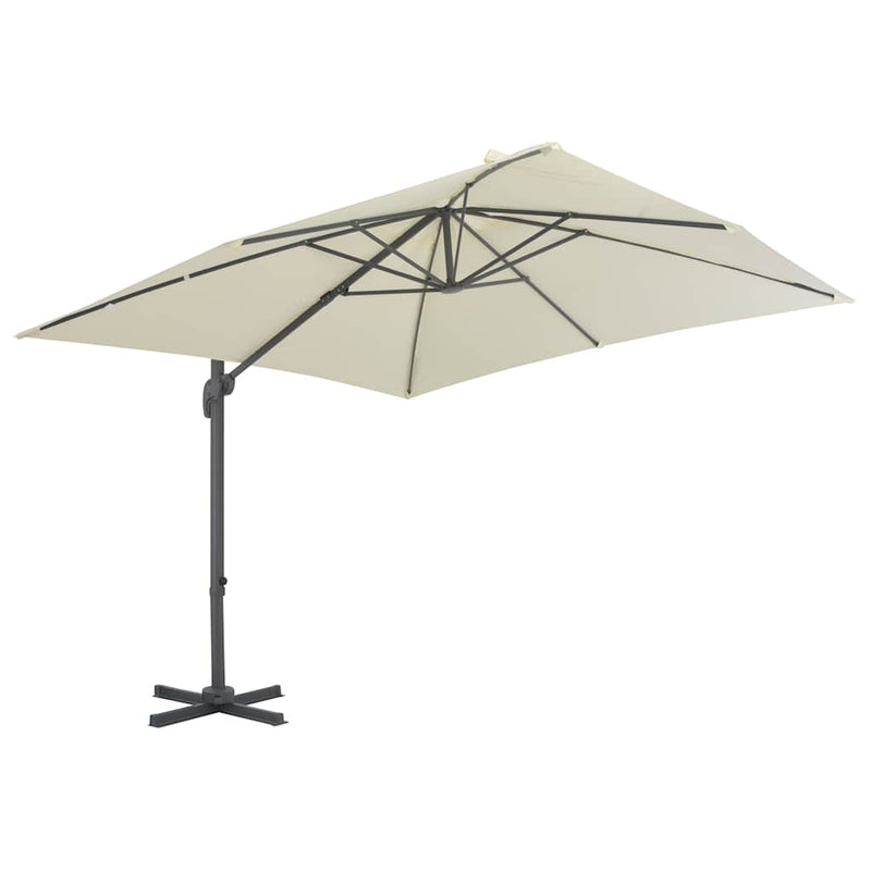 Load image into Gallery viewer, Vidaxl zwevende parasol met aluminium paal 300x300 cm zandkleur