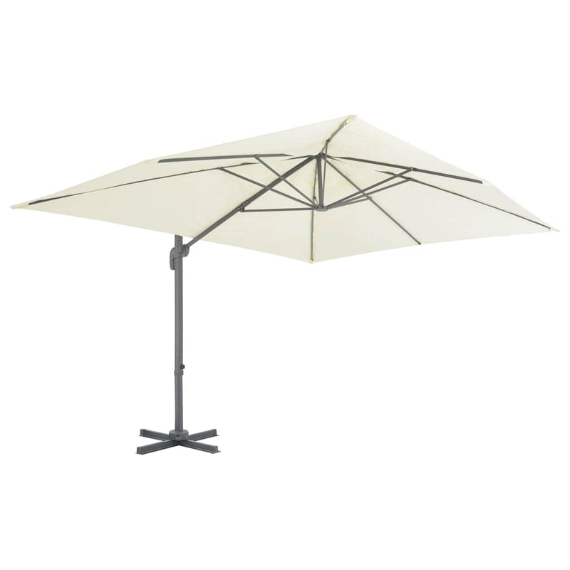 Load image into Gallery viewer, Vidaxl zwevende parasol met aluminium paal 400x300 cm zand