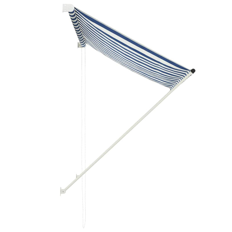 Load image into Gallery viewer, Vidaxl luifel uittrekbaar 150x150 cm blauw en wit