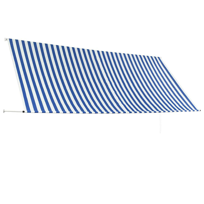 Load image into Gallery viewer, Vidaxl luifel uittrekbaar 350x150 cm blauw en wit