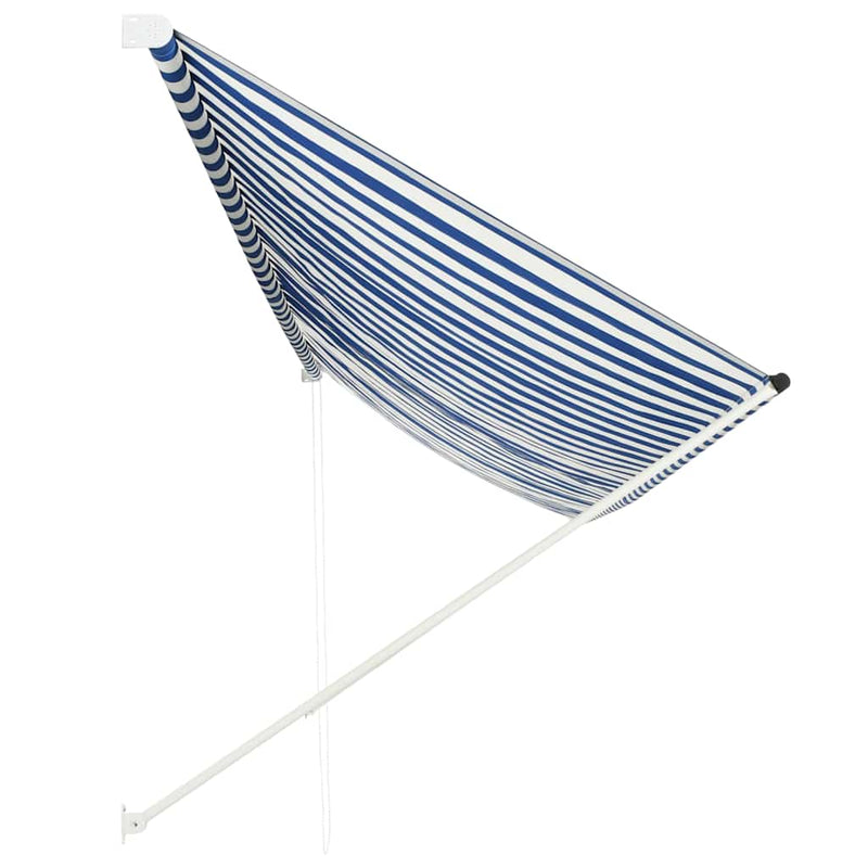 Load image into Gallery viewer, Vidaxl luifel uittrekbaar 400x150 cm blauw en wit