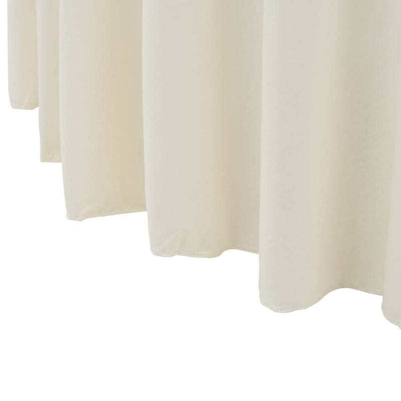 Load image into Gallery viewer, Vidaxl 2 st tafelhoezen stretch met rok 180x74 cm crème