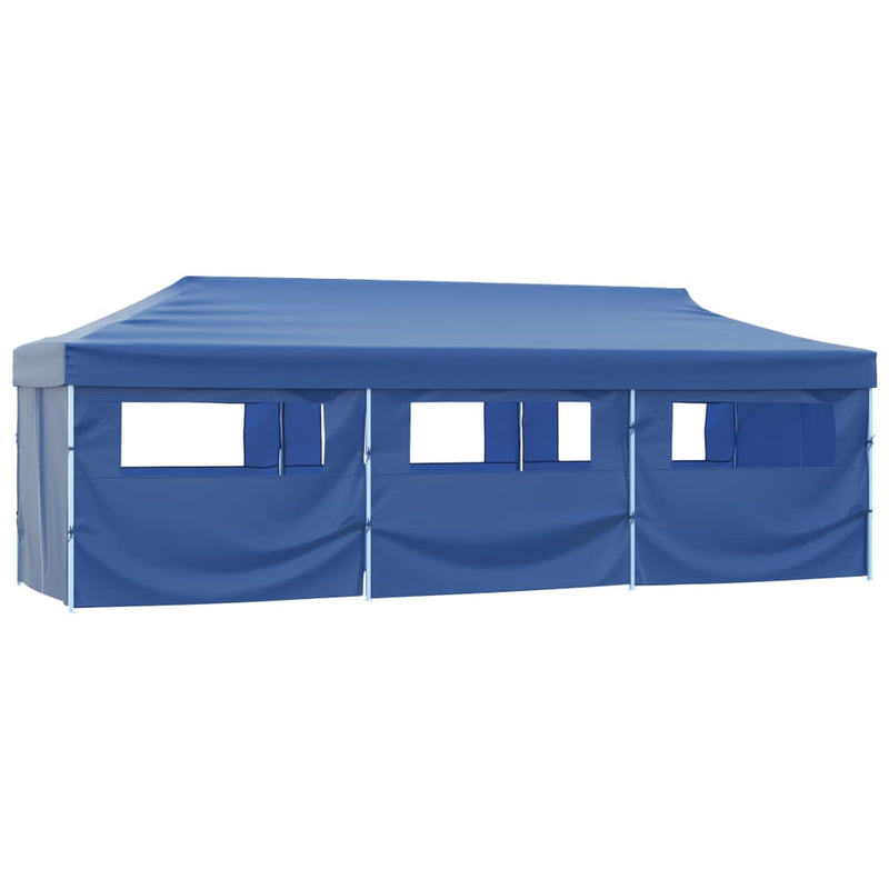 Load image into Gallery viewer, VidaXL Vouwtent pop-up met 8 zijwanden 3x9 m blauw