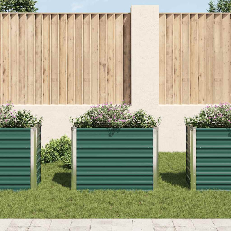 Load image into Gallery viewer, Vidaxl plantenbak verhoogd 100x40x77 cm gegalvaniseerd staal groen