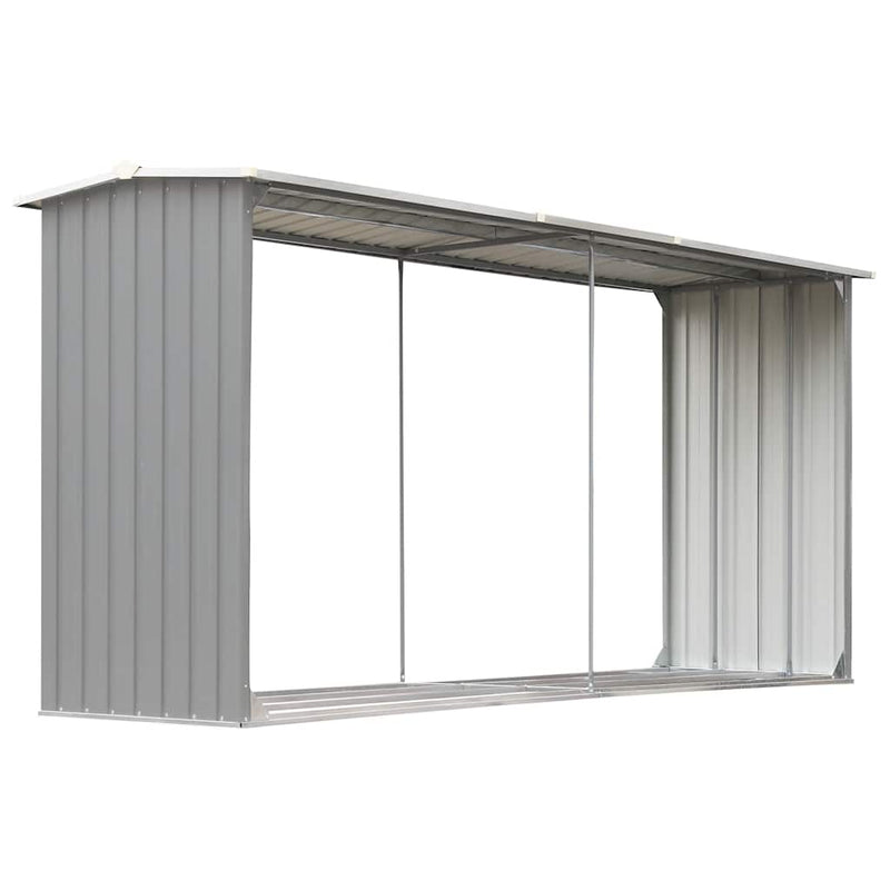 Load image into Gallery viewer, Vidaxl haardhoutschuur 330x92x153 cm gegalvaniseerd staal grijs