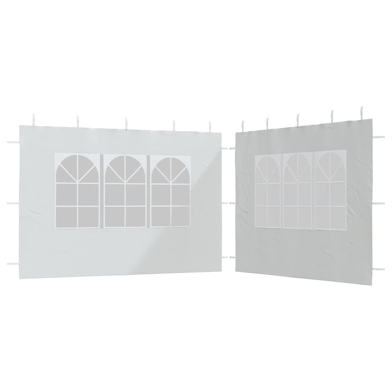 Load image into Gallery viewer, Vidaxl tentwanden met raam pe wit 2 st