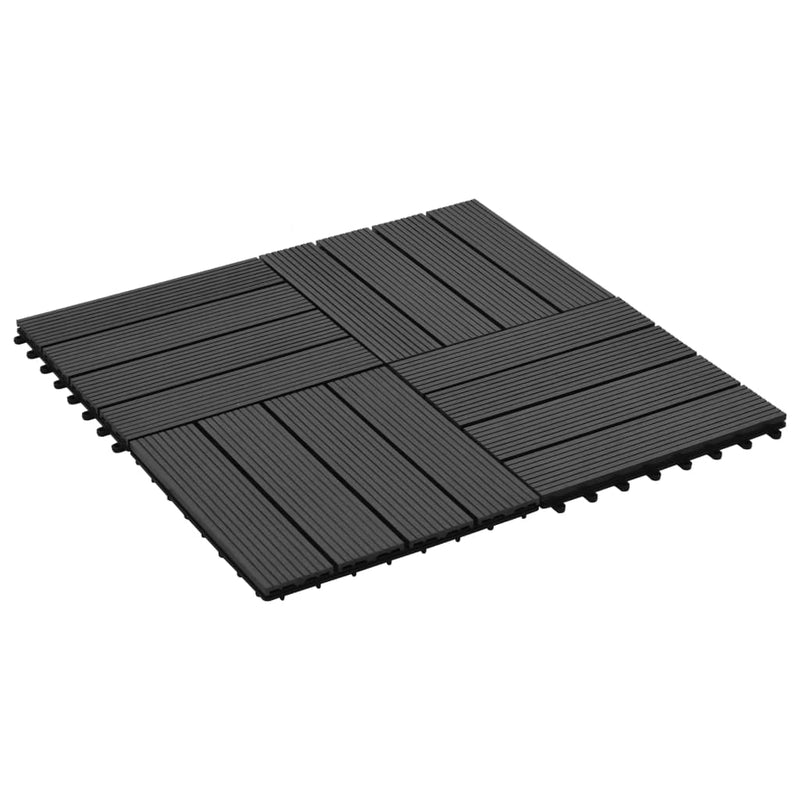 Load image into Gallery viewer, Vidaxl terrastegels 30x30 cm 1 m² hkc zwart 11 st