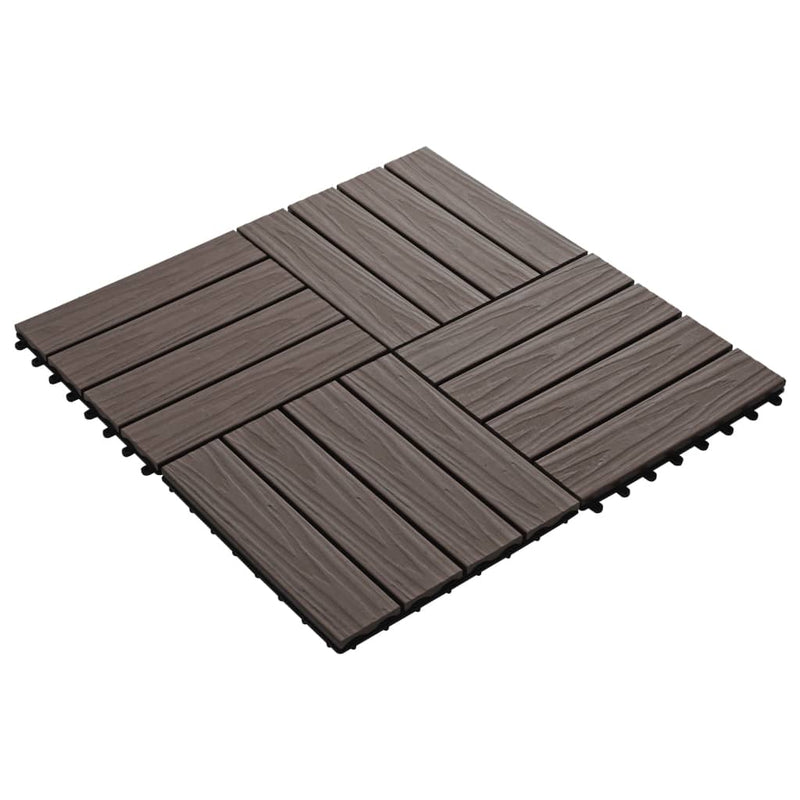 Load image into Gallery viewer, Vidaxl terrastegels diep reliëf 30x30 cm 1 m² hkc donkerbruin 11 st
