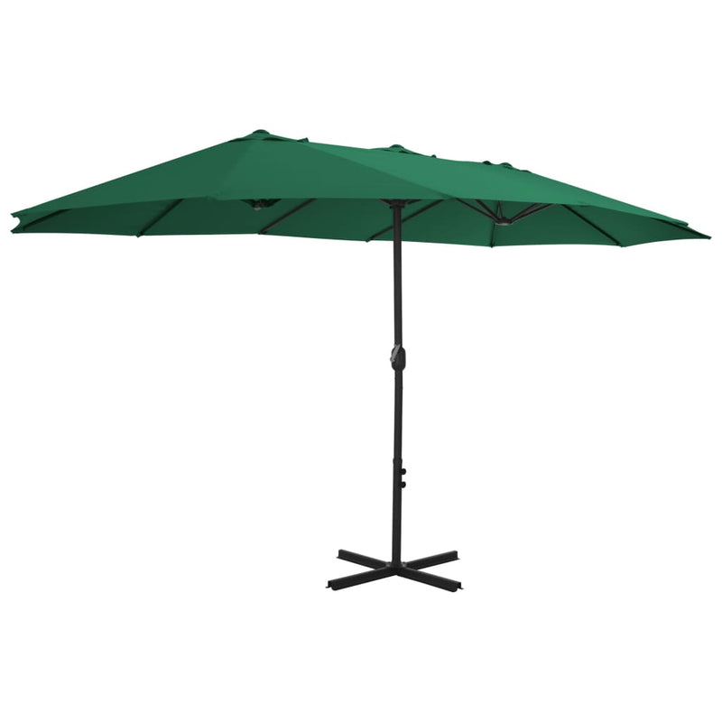 Load image into Gallery viewer, Vidaxl parasol met aluminium paal 460x270 cm groen