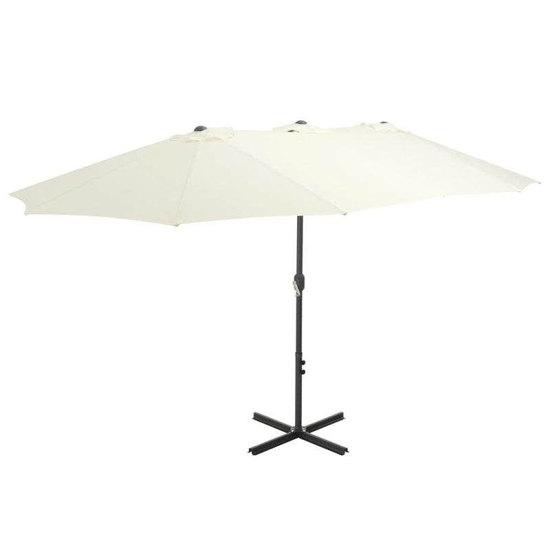 Load image into Gallery viewer, Vidaxl parasol met aluminium paal 460x270 cm zandkleurig