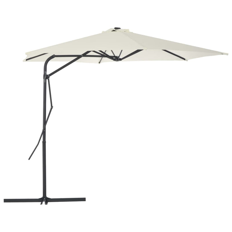 Load image into Gallery viewer, Vidaxl parasol met stalen paal 300 cm zandkleurig