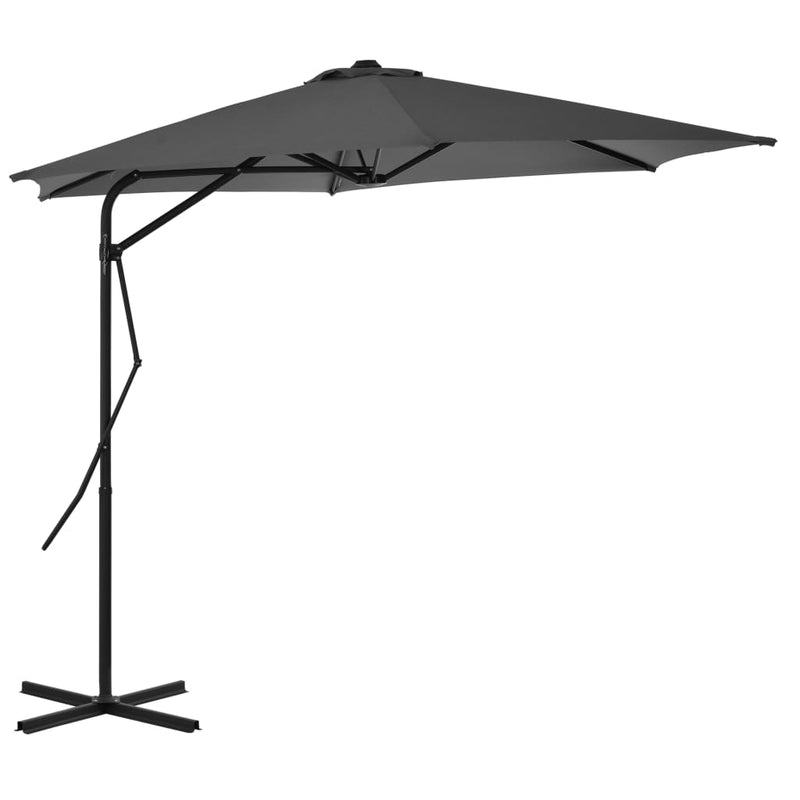 Load image into Gallery viewer, Vidaxl parasol met stalen paal 300 cm antraciet