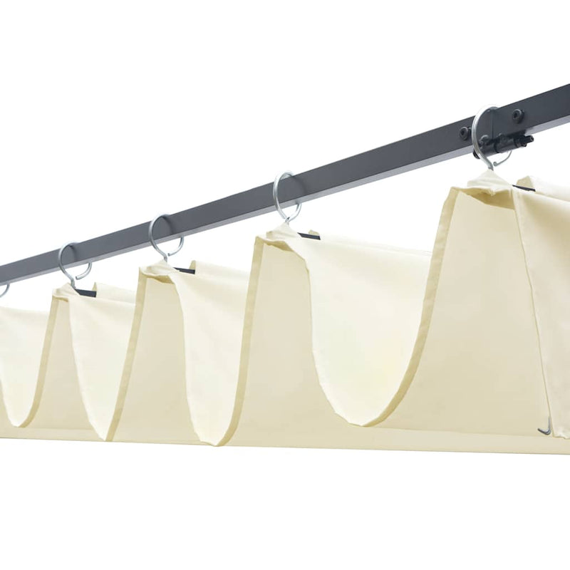 Load image into Gallery viewer, Vidaxl prieel met dak 300x300x200 cm poly rattan bruin en crème