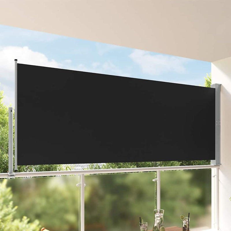 Load image into Gallery viewer, Vidaxl tuinscherm uittrekbaar 140x300 cm zwart