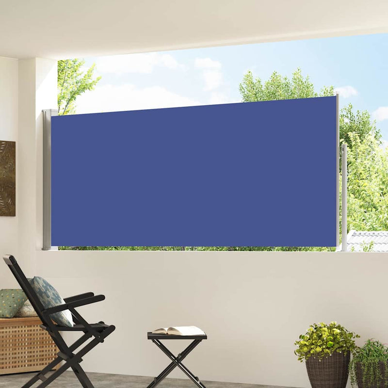 Load image into Gallery viewer, Vidaxl windscherm uittrekbaar 120x300 cm blauw