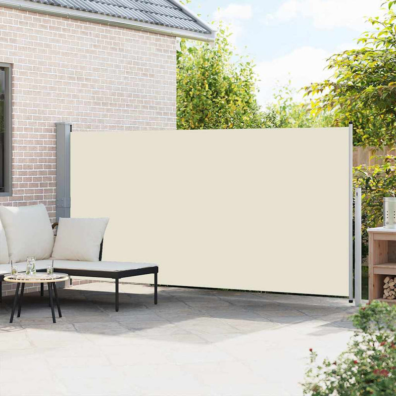 Load image into Gallery viewer, Vidaxl windscherm uittrekbaar 160x500 cm crème