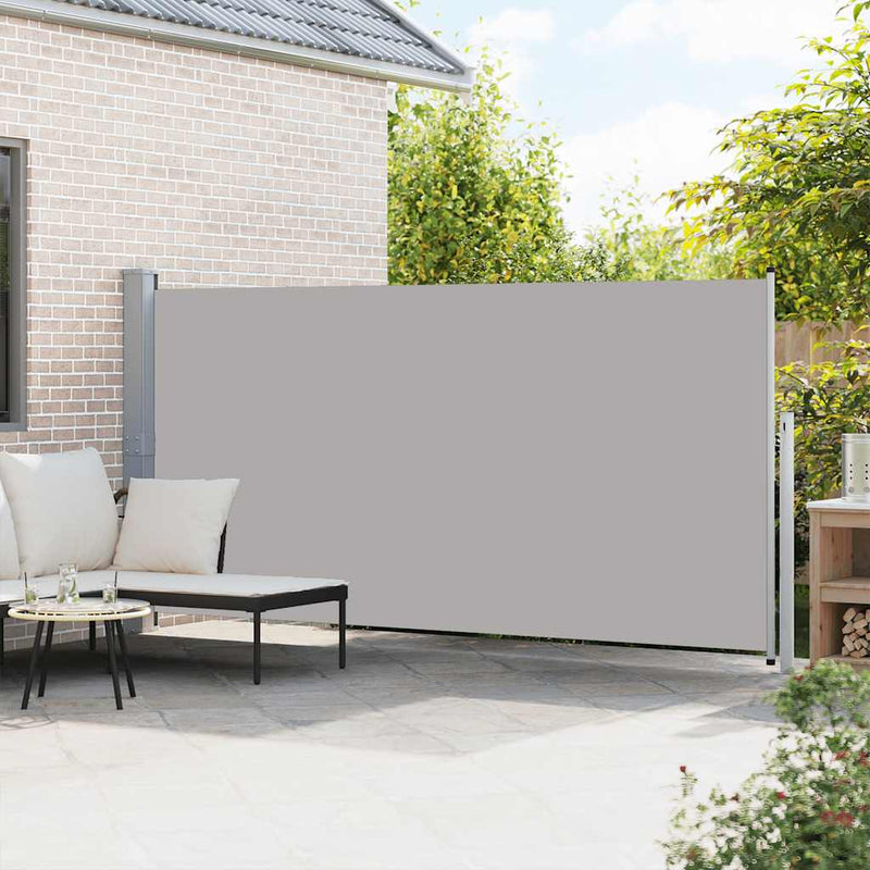 Load image into Gallery viewer, Vidaxl windscherm uittrekbaar 160x500 cm grijs