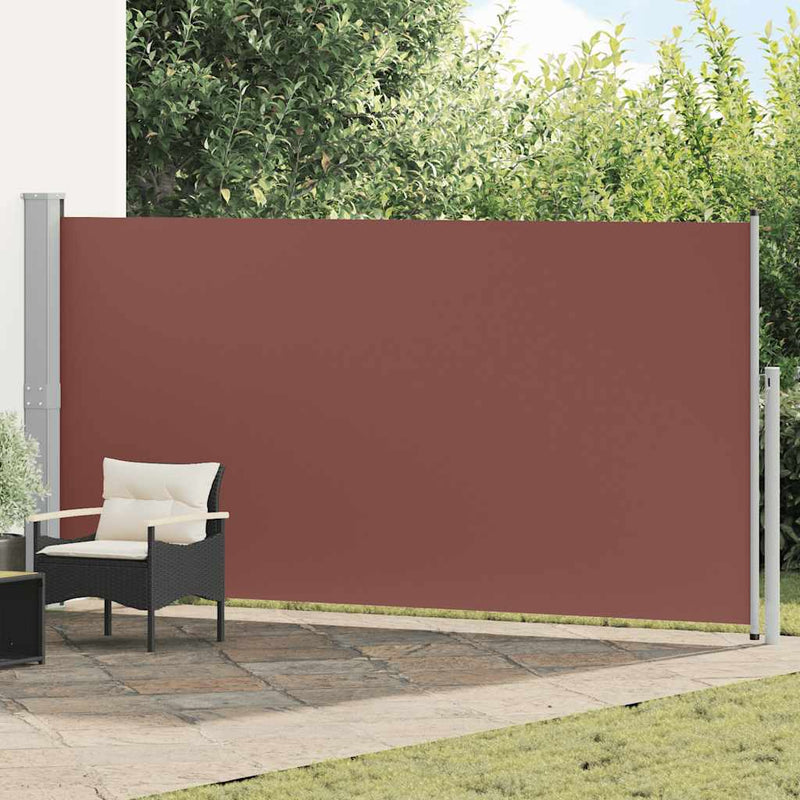Load image into Gallery viewer, Vidaxl zijluifel uittrekbaar 160x500 cm bruin