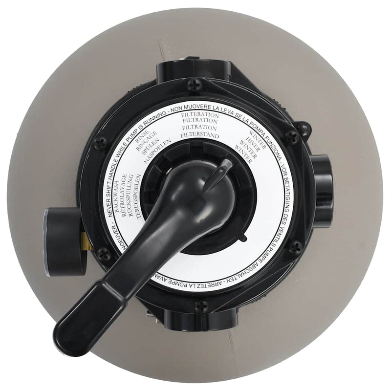 Load image into Gallery viewer, Vidaxl zwembadzandfilter met 4-positie ventiel 350 mm grijs