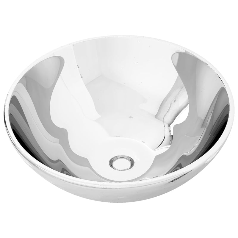 Load image into Gallery viewer, Vidaxl wastafel 32,5x14 cm keramiek zilverkleurig