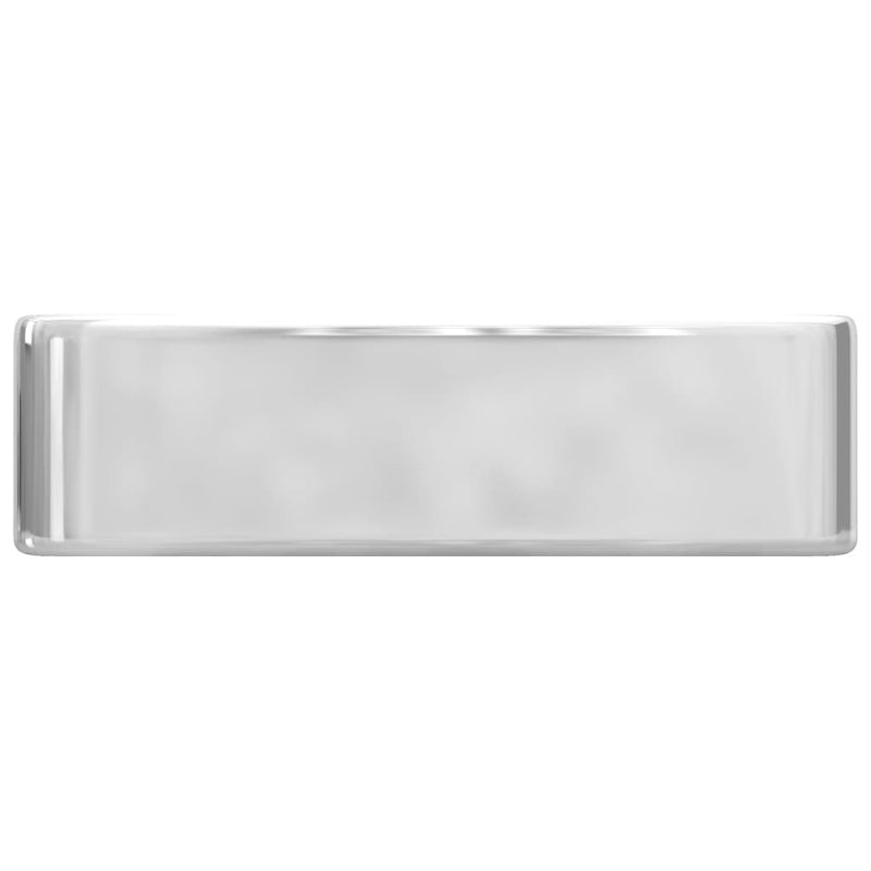 Load image into Gallery viewer, Vidaxl wastafel met kraangat 48x37x13,5 cm keramiek zilverkleurig