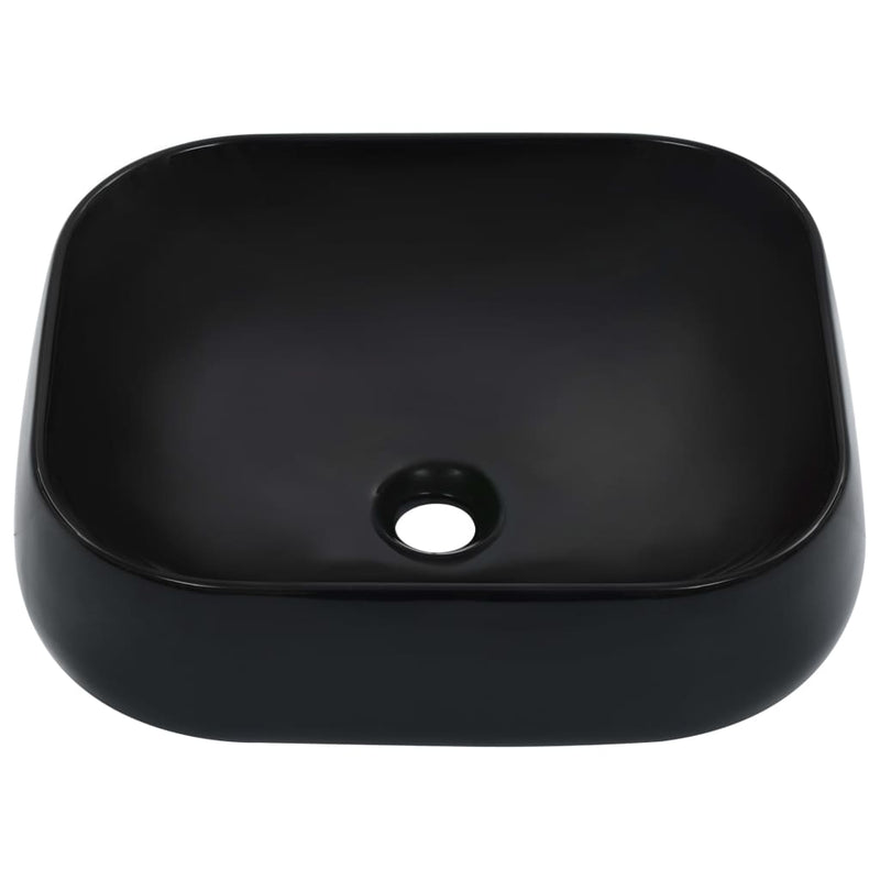 Load image into Gallery viewer, Vidaxl wastafel 44,5x39,5x14,5 cm keramiek zwart