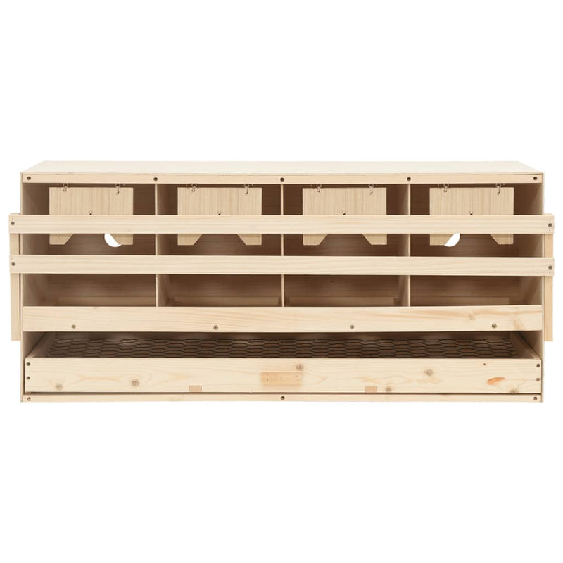 Load image into Gallery viewer, Vidaxl kippenlegkast 4 compartimenten 106x40x45 cm massief grenenhout