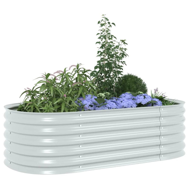 Load image into Gallery viewer, Vidaxl plantenbak verhoogd 160x80x44 cm gegalvaniseerd staal zilver