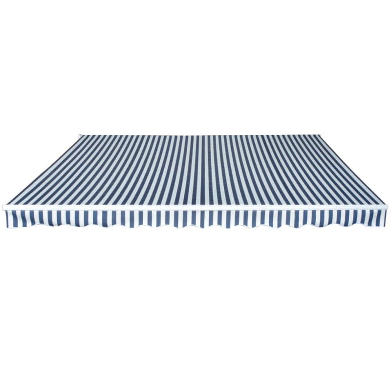 Load image into Gallery viewer, VidaXL Luifel handmatig uittrekbaar 450 cm blauw wit