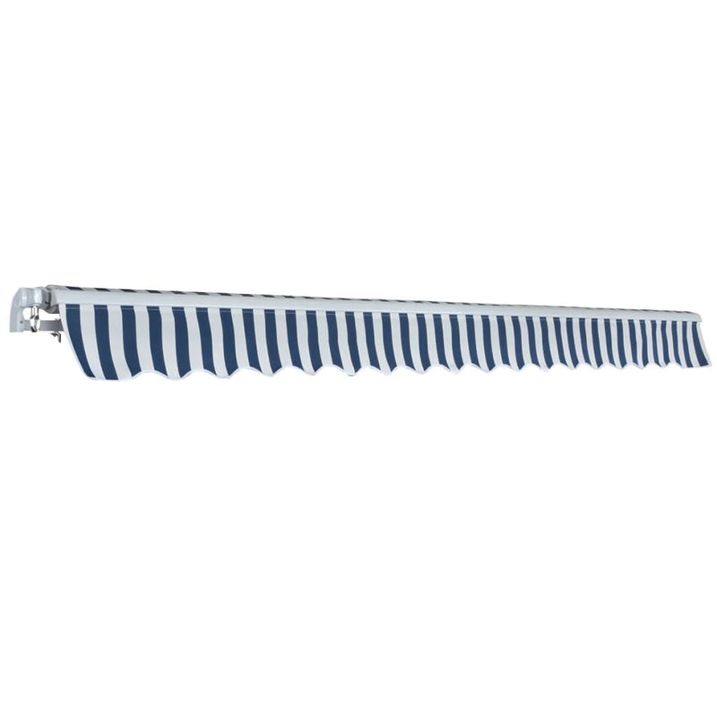 Load image into Gallery viewer, Vidaxl luifel handmatig uittrekbaar 400 cm blauw wit
