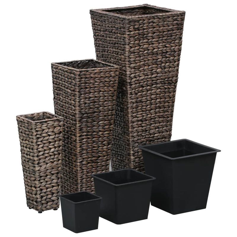 Load image into Gallery viewer, Vidaxl plantenbakken verhoogd 3 st waterhyacint donkerbruin