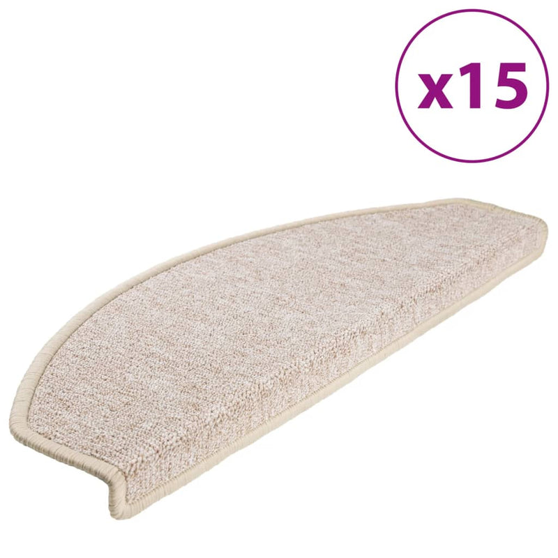 Load image into Gallery viewer, Vidaxl trapmatten 15 st 65x24x4 cm taupe halfrond groot