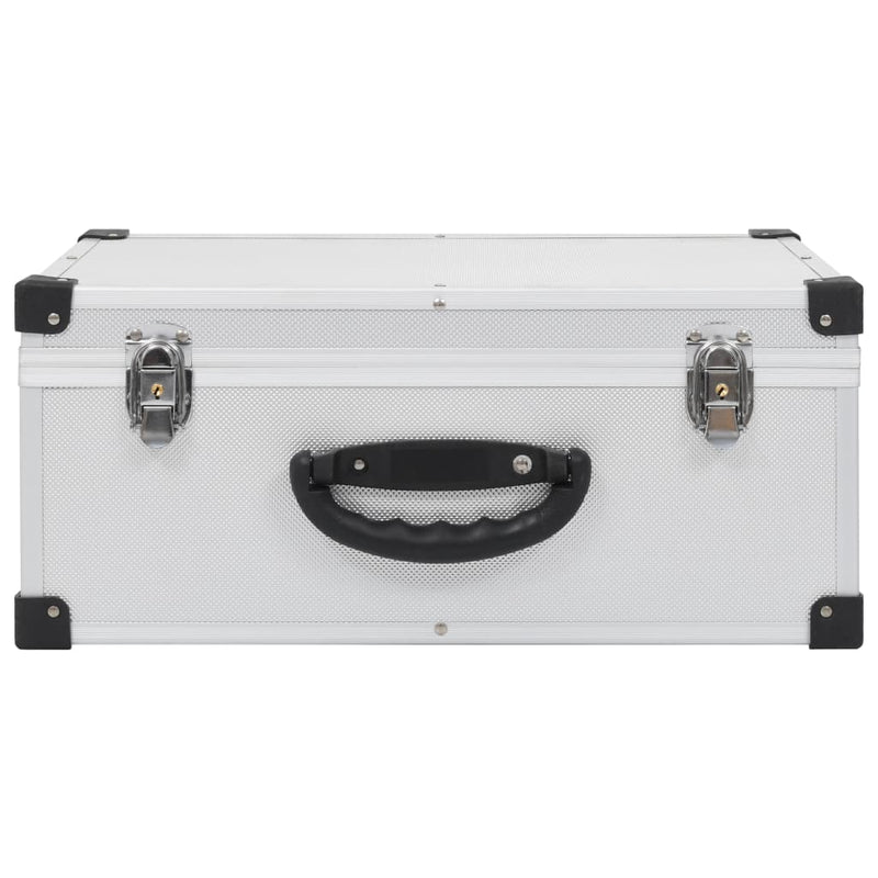 Load image into Gallery viewer, Vidaxl cd-koffer voor 60 cd's aluminium abs zilverkleurig
