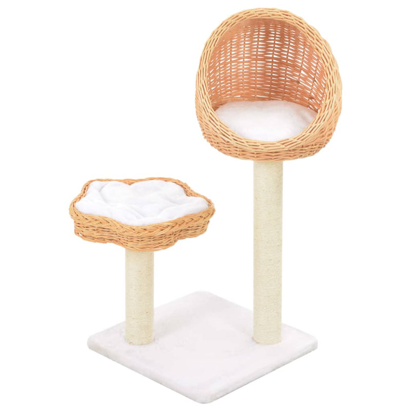 Load image into Gallery viewer, Vidaxl kattenkrabpaal met sisal krabpaal natuurlijk wilgenhout