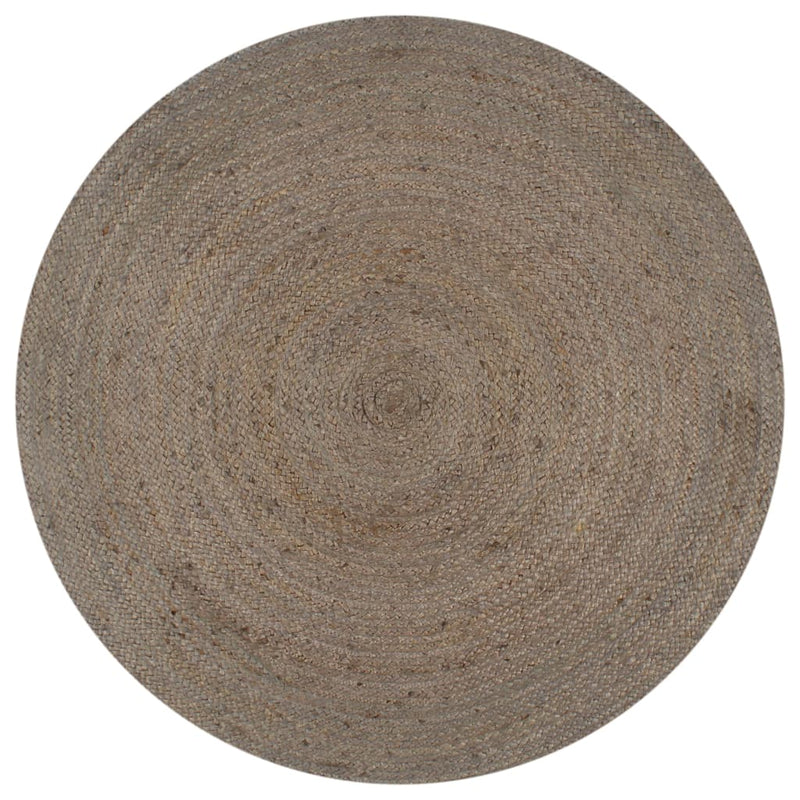 Load image into Gallery viewer, Vidaxl vloerkleed handgemaakt rond 120 cm jute grijs