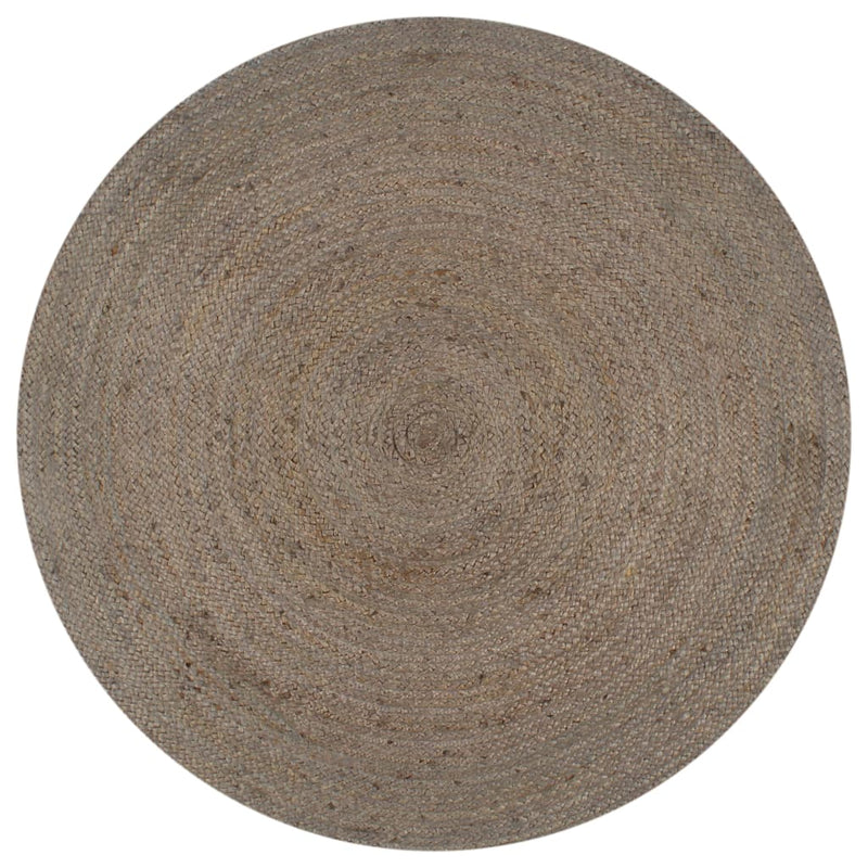 Load image into Gallery viewer, Vidaxl vloerkleed handgemaakt rond 150 cm jute grijs