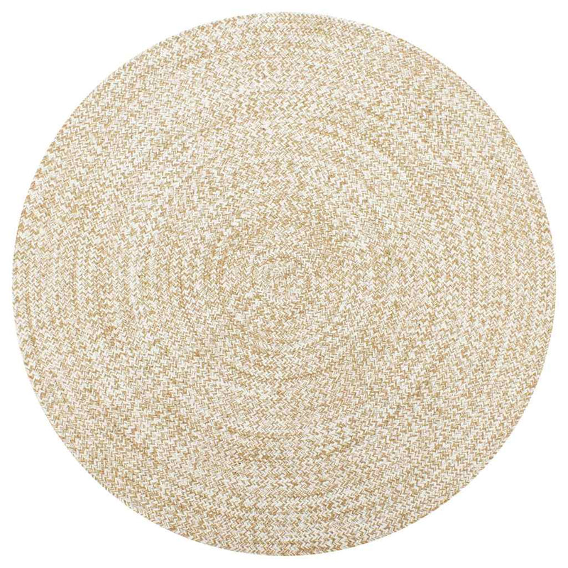 ギャラリービューアに画像をロードする, Vidaxl vloerkleed handgemaakt 150 cm jute wit en naturel