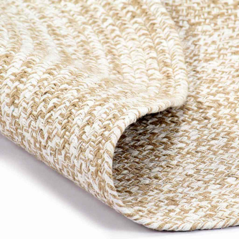ギャラリービューアに画像をロードする, Vidaxl vloerkleed handgemaakt 150 cm jute wit en naturel