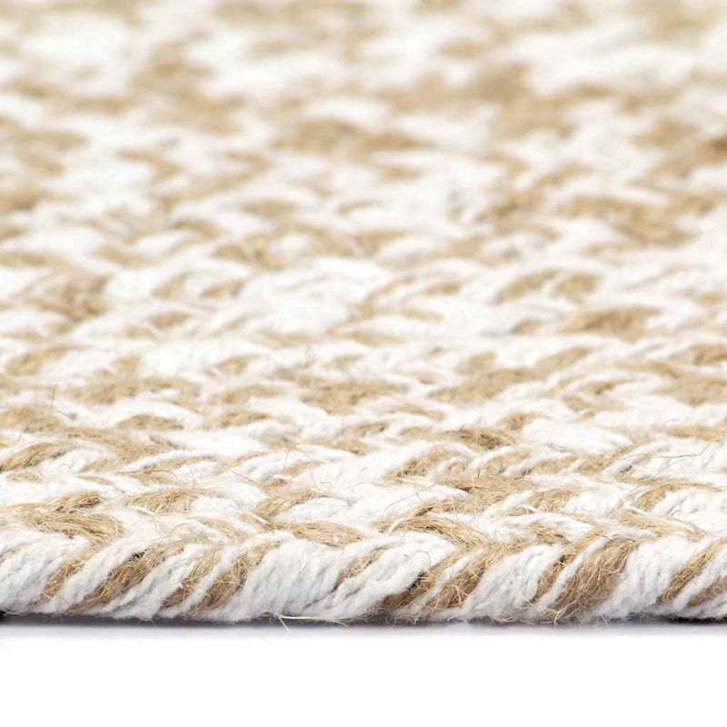 ギャラリービューアに画像をロードする, Vidaxl vloerkleed handgemaakt 150 cm jute wit en naturel