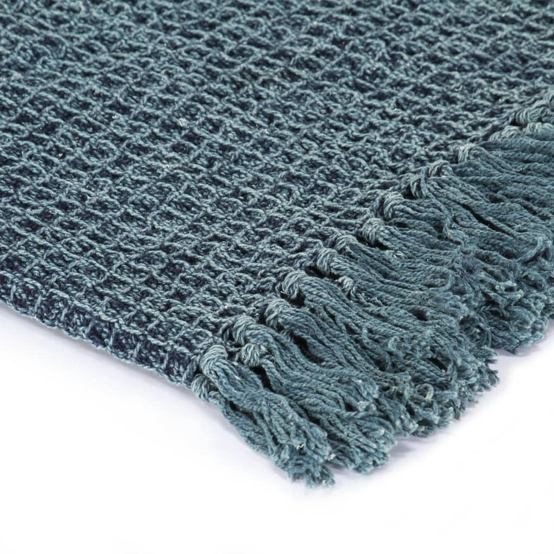 Load image into Gallery viewer, Vidaxl plaid 220x250 cm katoen indigo-blauw