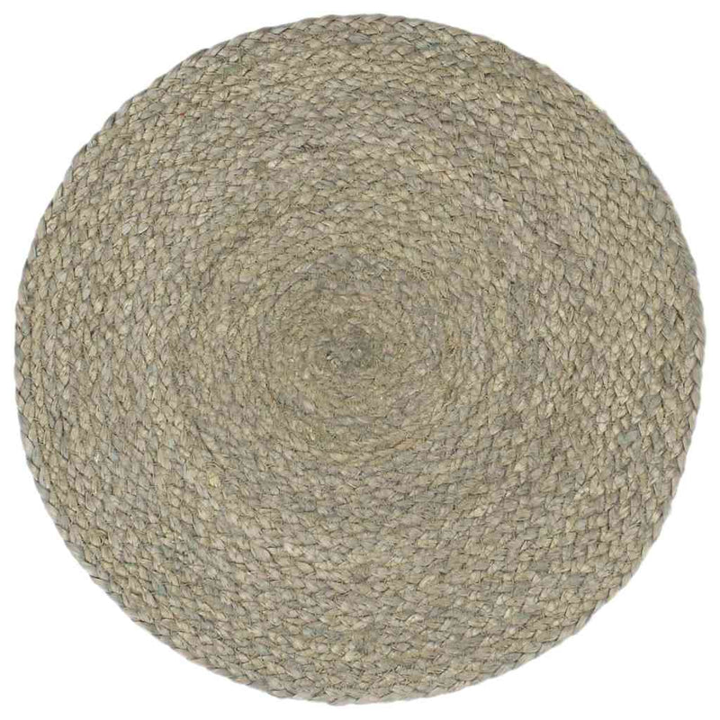 Load image into Gallery viewer, Vidaxl placemats 4 st rond 38 cm jute effen grijs