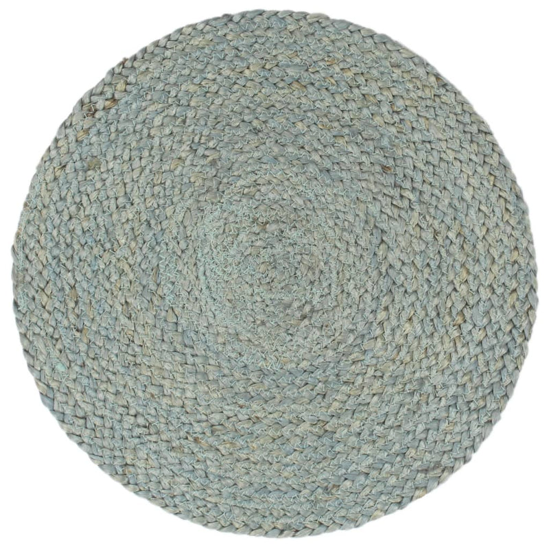 Load image into Gallery viewer, VidaXL Placemats 6 st rond 38 cm jute olijfgroen