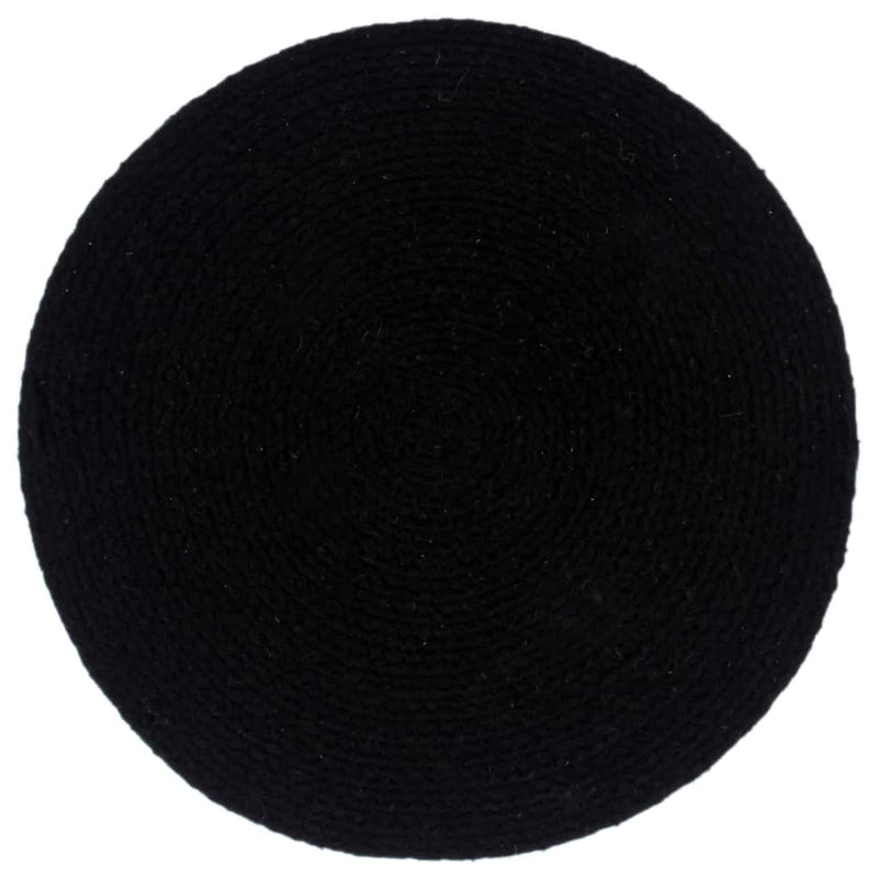 ギャラリービューアに画像をロードする, Vidaxl placemats 4 st rond 38 cm katoen effen zwart