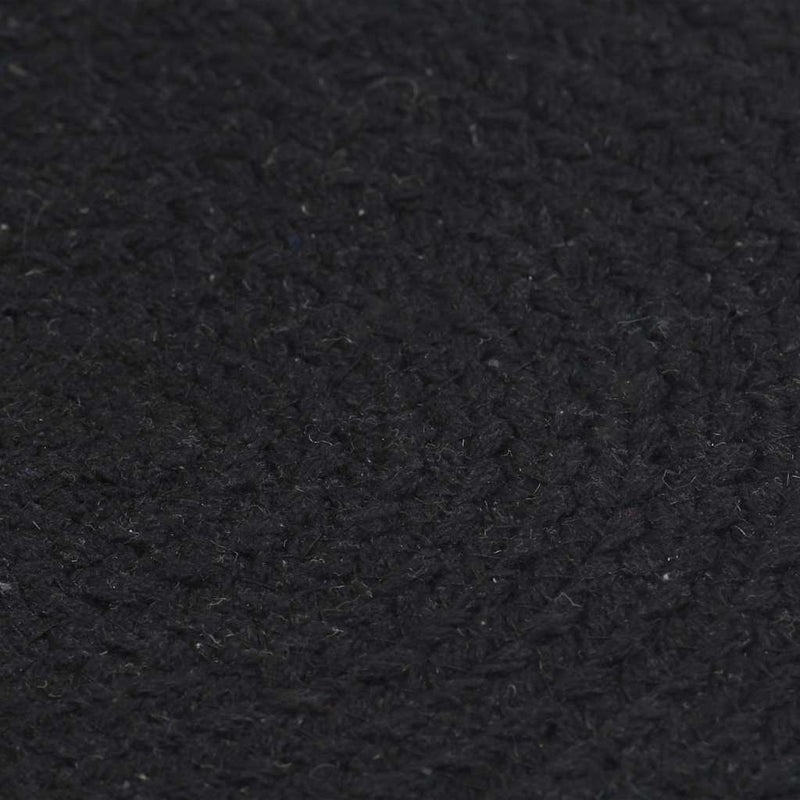 ギャラリービューアに画像をロードする, Vidaxl placemats 4 st rond 38 cm katoen effen zwart