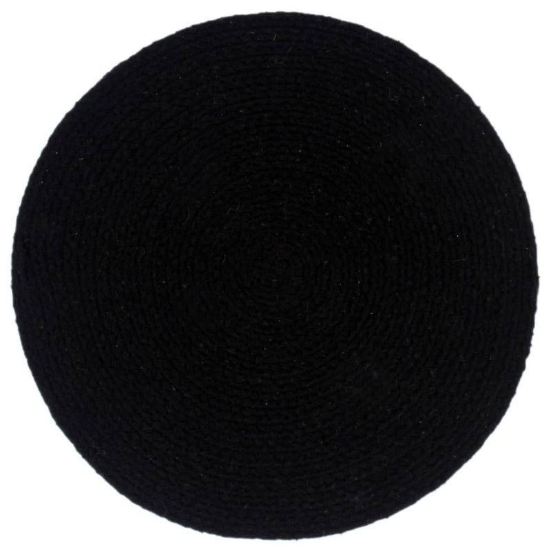 Load image into Gallery viewer, Vidaxl placemats 6 st rond 38 cm katoen effen zwart